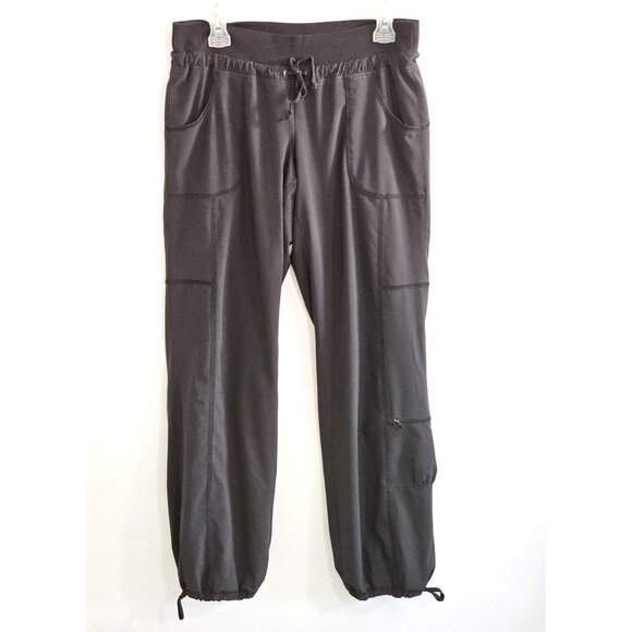 Athleta Women's Black Midtown Trouser Drawstring Hem Lined Pants Size 8 1706 - Picture 12 of 15